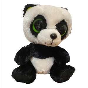 Ty Beanie Boos BAMBOO the PANDA -2013 Retired 6" Plush Purple Heart Tag Retired